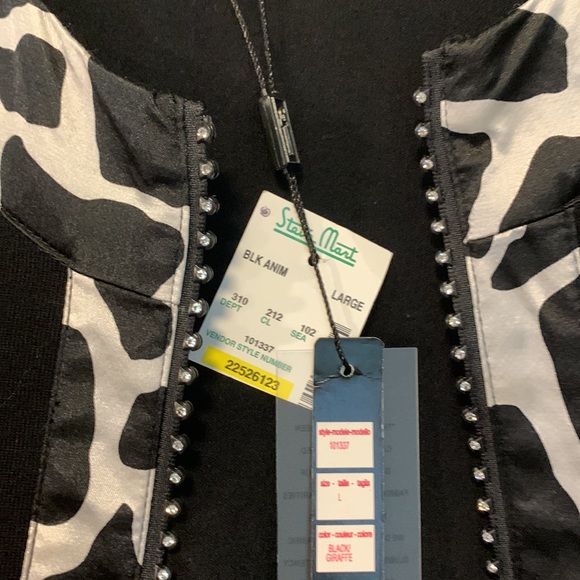 Fontana Crystal Zippered Cardigan Jacket / NWT - Picture 3 of 12